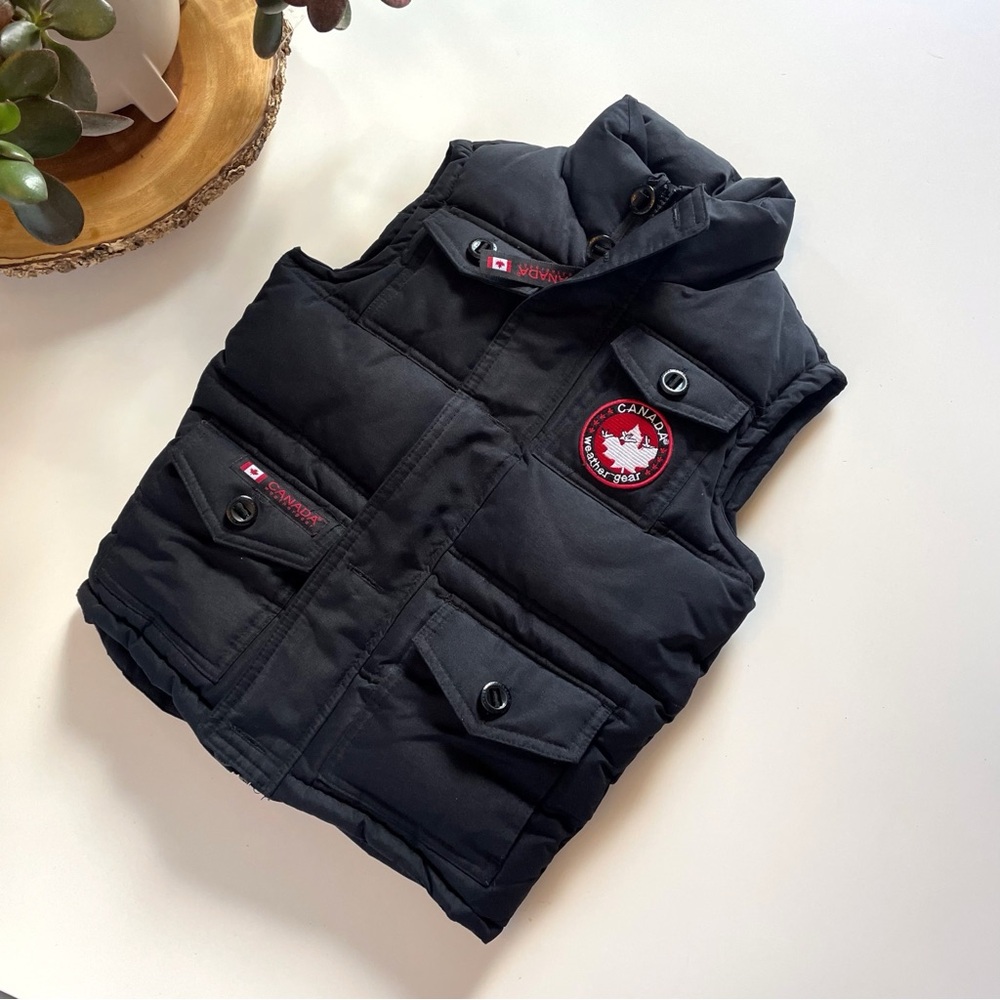 Canada Weather Gear Kids Black Winter Puffer Vest | 5/6